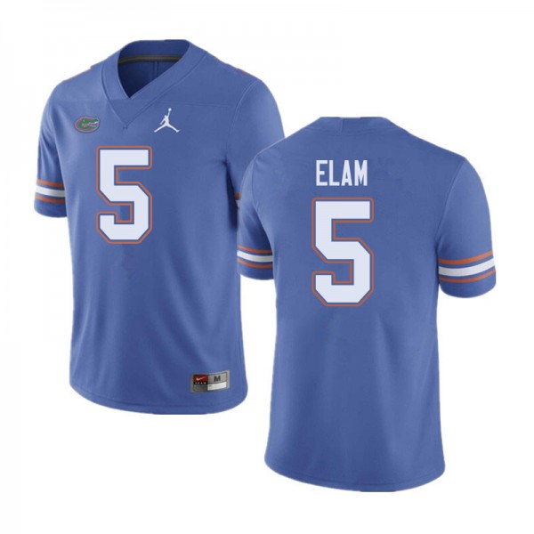 Jordan Brand Men #5 Kaiir Elam Florida Gators College Football Jersey Blue